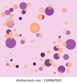Purple and orange circles on a purple background.