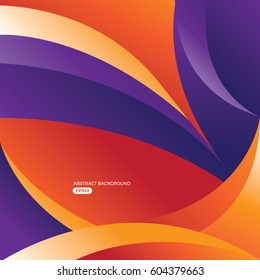 Purple Orange Curvy Abstract Background Wallpapper
