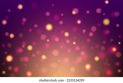 purple and orange elegant luxury bokeh soft light abstract background, Vector eps 10 illustration bokeh particles, Background decoration