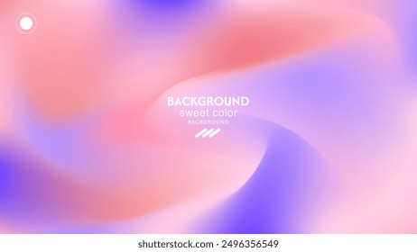 purple and orange gradient abstract wave background. Minimalist pastel colors