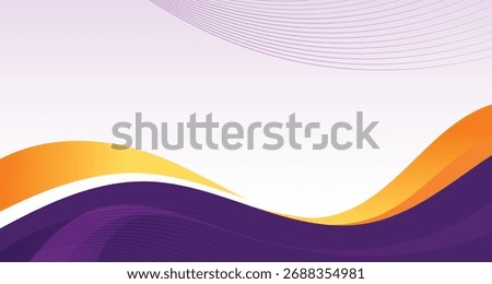 purple and orange gradient flowing wave with smooth line background for poster design, banner, presentation, brochure, slide, marketing