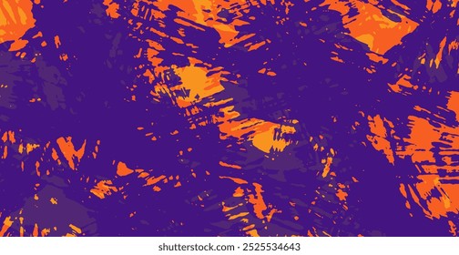 Fundo De Padrão De Textura Grunge Roxo E Laranja. Papel de parede de negócios abstratos. Conceito de cor de Halloween. Plano de fundo. Ilustração de vetor