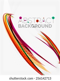 Purple and orange line concept, vibrant abstract background