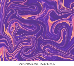 Fondo abstracto fluido de mármol púrpura y naranja con movimiento vibrante, textura líquida artística, abstracto, mármol, fluido, colorido