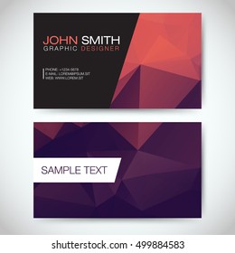 Purple and Orange Modern Business Card Set | EPS10 Vector Design