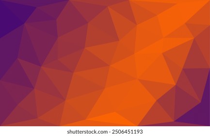 Purple and orange mosaic background texture. irregular pattern of geometric triangle shape
