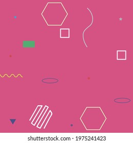Purple Orange Pink Modern Hipster Style Background. Colorful Yellow Red Ornamental Fabrics. Simple Multicolor Violet Digital Geometrical Modern Design. Blue Green Grey Vector Illustration.
