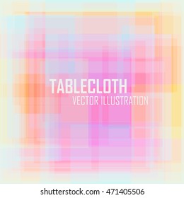 Purple and orange tablecloth. Vector Illustration.