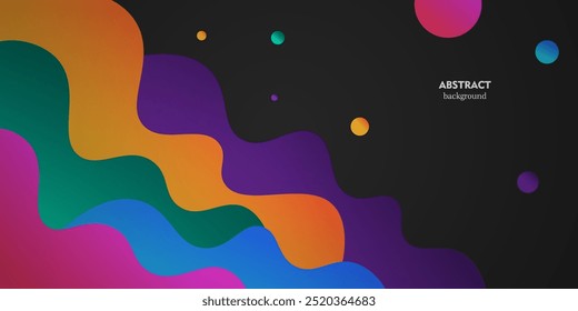 Purple and orange wave gradient background. Abstract paper cut. Abstract colorful waves. Wavy banner. Colorful geometric shapes.