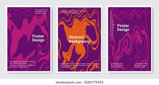 purple and orange wave grunge texture background vector. Creative illustration for poster, web, landing, page, cover, ad, greeting, card, promotion.