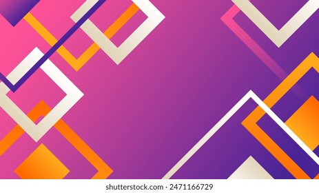 Purple orange and white vector geometric background with gradients