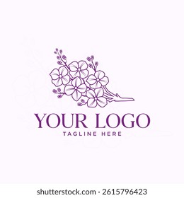 The purple orchid flower pattern logo