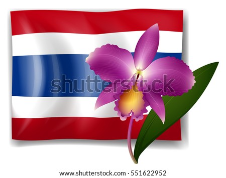 Foto Bild Thailändische Flagge und die Flagge des Königs am Moscheebauwerk