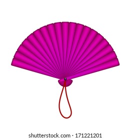Purple oriental fan
