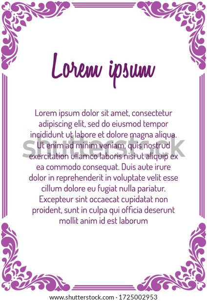 purple ornament frame design for wedding\
invitations or greeting\
cards