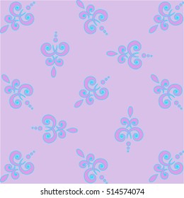 Purple ornament on a light purple background