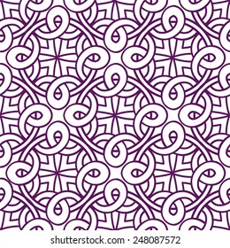 Purple ornament, white background. 
