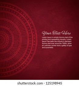 Purple ornaments background with space for your text. Vector image.