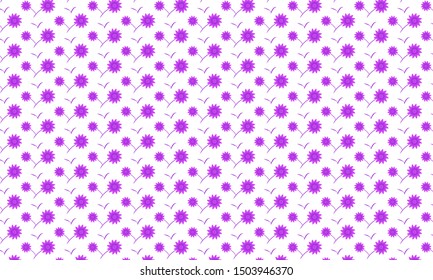 Purple Osteospermum Flower with Levaes Pattern Background