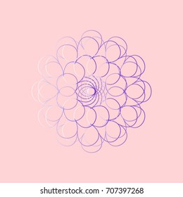 Purple Outline Pattern on pink background