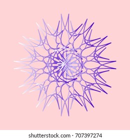 Purple Outline Pattern on pink background