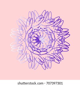 Purple Outline Pattern on pink background