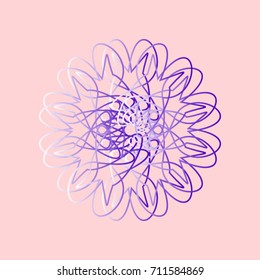 Purple Outline Pattern on pink background