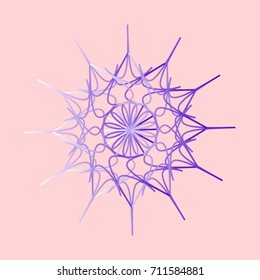 Purple Outline Pattern on pink background