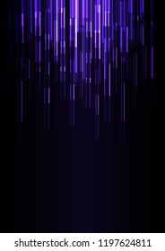 purple overlap pixel speed in dark background, geometric layer motion backdrop, simple technology template, vector illustration