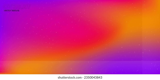 Purple overlay background with warm highlights effect in red and yellow fire. Texture of crumpled folded paper. Vector background with orange reflections.