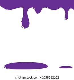 Purple paint drop. Vector