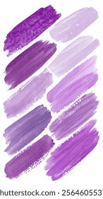 Purple paint strokes, artistic texture, vibrant color palette, creative design elements, watercolor style, abstract background.