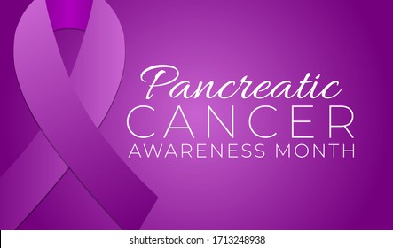 Purple Pancreatic Cancer Awareness Month Background Illustration