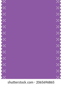 Purple 'papel picado ' -or perforated paper- for Mexican traditions like Dia de Muertos. Template in flat style.