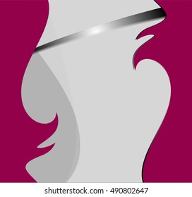 purple paper background overlap dimension vector illustration message board for text and message design modern website
