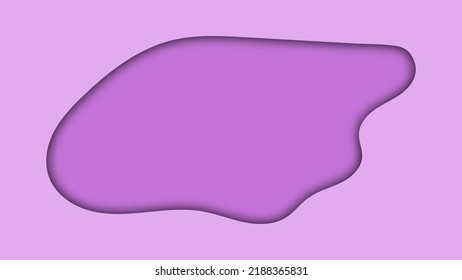 purple paper cut with curve shape with copy space on white background for website banner and graphic design
