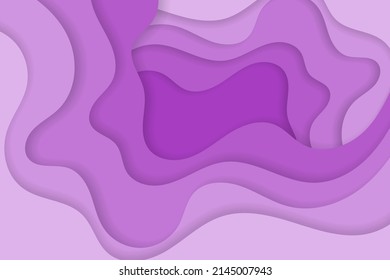 purple papercut background concept design. -  Vector.