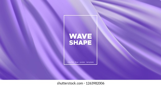 Purple Pastel Background, 3d Fluid Shape in Movement. Gradient Liquid, Ink or Brush Strokes. Violet Flow Poster, Wave Banner Template in Pastel Color Design. Dynamic Ink Strokes for Wallpaper.