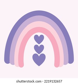 Purple Pastel Cute Boho Rainbow, Aesthetic Rainbow, Nursery Rainbow, Baby Rainbow
