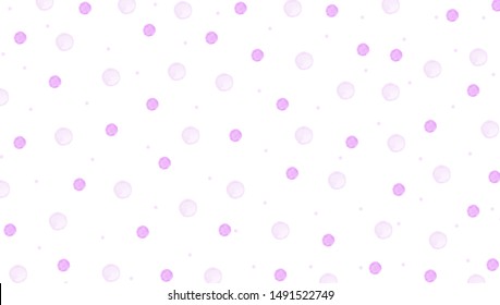 Purple pastel polka dots vector background. illustration wallpaper for template website design and banner social media advertising. Beautiful sweet backdrop. 