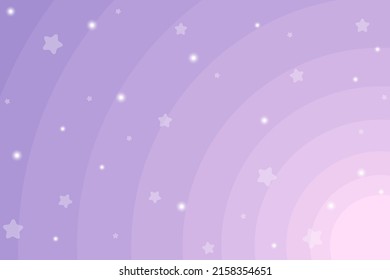 Purple pastel sky and stars gradient background. Vector illustration.