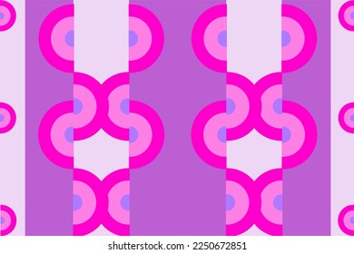 purple pattern background
It is a repeating pattern of pink and purple circles
Used as a background or for printing textiles, furnishings, and paper prints for gift boxes and packaging