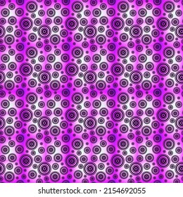 patrón púrpura con círculos negros en estilo abstracto