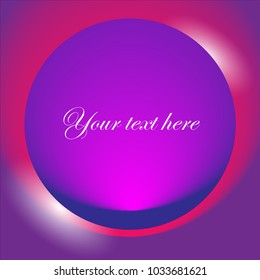 Purple pattern with circle. Planet in the universe