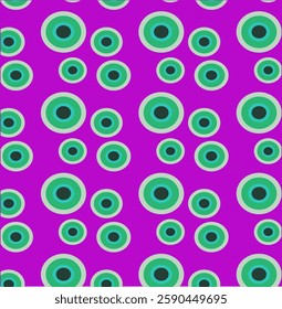 Purple pattern with circles inside.