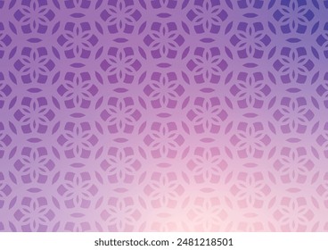 Lila Muster Dekoration Mandala Blume Hintergrund. Vektorillustration.