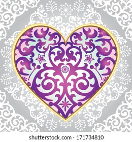Purple Pattern Heart