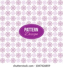 Purple pattern with mandala and floral designs