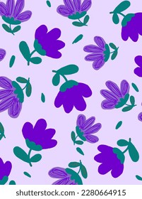 Purple pattern on purple background illustrations vector, aesthetic for wallpaper, wall decor, templates covers, art prints