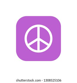 Purple Peace Sign Vector Emoji